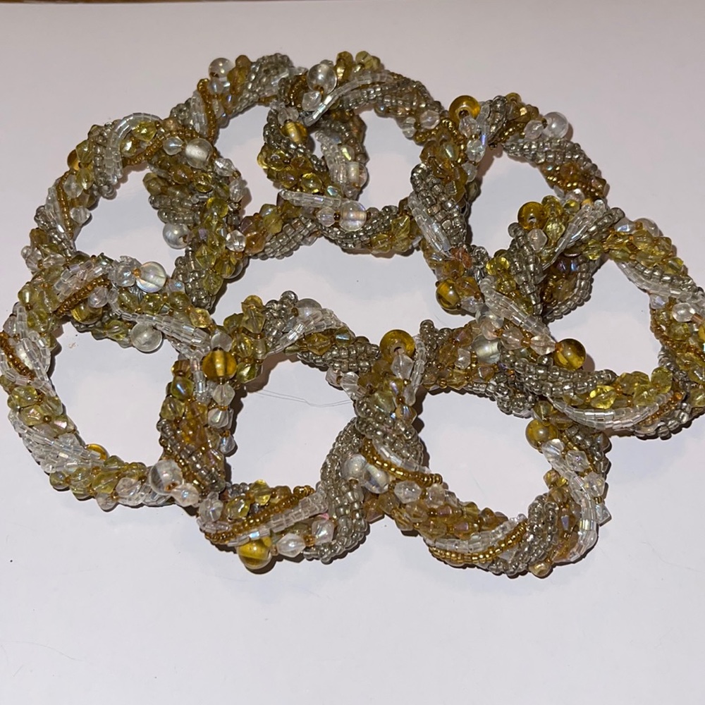 Napkin rings total 8. Used twice